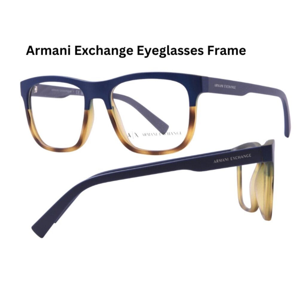 New Men's A|X ARMANI EXCHANGE Square Eyeglass Frames 100% Authentic